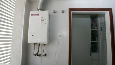 Instalação de aquecedor a gás em apartamento